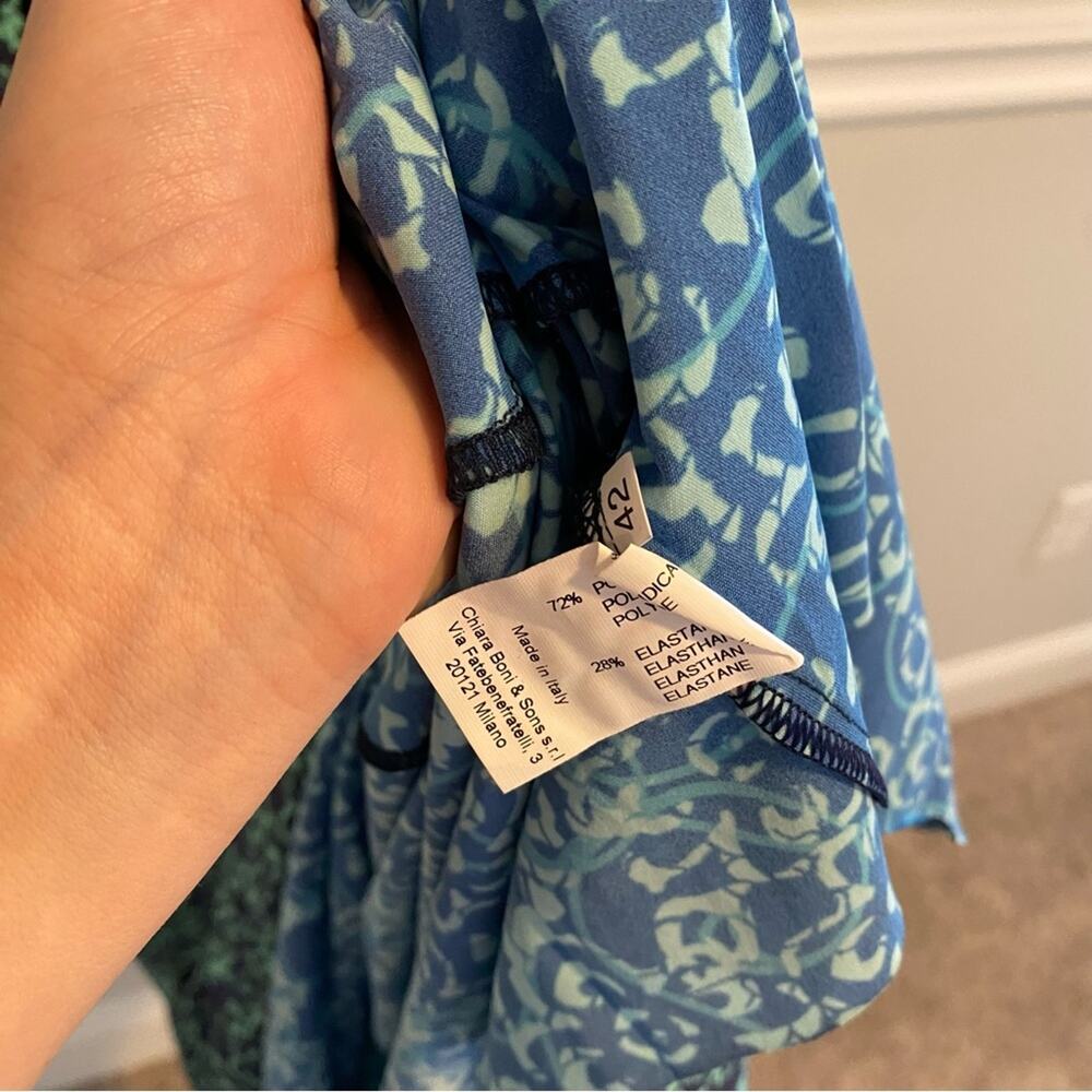 Chiara Boni La Petite Robe Blue Floral Maxi Dress Medium - Picture 10 of 16